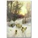 Trademark Fine Art "The Sun had Closed a Winter's Day" by Joseph Farquharson Painting Print on Wrapped Canvas in White/Yellow | Wayfair