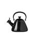 Le Creuset Kone Stove-Top Kettle with Whistle, Suitable for All Hob Types Including Induction, Enamelled Steel, Capacity: 1.6 L, Black Onyx, 92000200140000