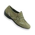Blair Women's “Kelly” Faux Suede Slip-Ons by Classique® - Green - 6 - Womens