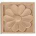 Ekena Millwork Medway 3 1/2"H x 3 1/2"W x 3/4"D Medium Rosette Wood in Brown | 3.5 H x 3.5 W x 0.75 D in | Wayfair ROS03X03X01MEMA