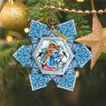 G Debrekht Treasured Memories Snow Maiden Ornament Derevo Collection 3.0 H x 3.5 W x 1.5 D in blue/brown/whiteWood | 3" H X 3.5" W X 1.5" D | Wayfair