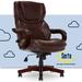 Serta at Home Serta Conway Big & Tall Executive Ergonomic Office Chair w/ Lumber Support & Wood Accents Upholstered in Black | Wayfair 43506