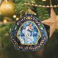 G Debrekht Treasured Memories Swan Lake Holiday Shaped Ornament Wood in Blue/Brown/Gray | 3 H x 3.5 W x 1.5 D in | Wayfair 6102834