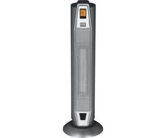 Sunpentown 1500 Watt Tower Ceramic Space Heater With Ambient LCD Display SH1960B - Silver