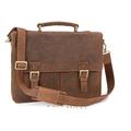 VISCONTI - Men's Leather Messenger Shoulder Bag - Large 15 inch Laptop Bag - Work Briefcase With Detachable Crossbody Strap - 18716 BERLIN - Oil Tan