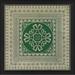 The Artwork Factory Tile 7 Framed Graphic Art Paper, Metal in Green | 12.65 H x 12.65 W x 1.13 D in | Wayfair 19342 EB