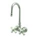 Elements of Design Hot Springs Double Handle Wall Mounted Clawfoot Tub Faucet, Ceramic in Gray | 10 H in | Wayfair DT0721PX
