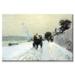 Buyenlarge Along the Seine Painting Print on Wrapped Canvas in Black | 16 H x 24 W x 1.5 D in | Wayfair 25227-8C1624