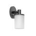 Gatco Latitude II Wall Mounted 1-Light Frosted Glass Sconce | Bathroom Lighting Glass/Metal in Black | 9.5 H x 4.5 W x 4.65 D in | Wayfair 1680MX