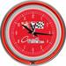 Trademark Global Corvette 12" Wall Clock Glass in Red | 14.5 H x 14.5 W x 3 D in | Wayfair GM1400R-C2-COR