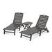 POLYWOOD® Nautical 3-Piece Chaise Set Plastic in Gray | 39 H x 27 W x 78.5 D in | Outdoor Furniture | Wayfair PWS157-1-GY