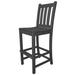 POLYWOOD® Traditional Garden Bar Side Outdoor Chair Plastic in Gray | 47.75 H x 17 W x 22 D in | Wayfair TGD102GY