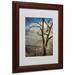 Trademark Fine Art "Tree In Winter" by Lois Bryan Matted Framed Photographic Print Canvas in Gray/Green | 14 H x 11 W x 0.5 D in | Wayfair