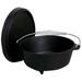 King Kooker Seasoned Round Dutch Oven Cast Iron in Black/Gray | 5.75 H x 10.5 W in | Wayfair CI4SCF