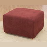 Sure Fit Stretch Pique Box Cushion Ottoman Slipcover Polyester in Gray/Brown | 29 H x 45 W x 84.25 D in | Wayfair 047293298097