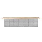 Shain Horizontal Locker Unit Wood Top Workbench Wood/Metal in Brown/Gray | 32.75 H x 72 W x 24 D in | Wayfair MA6A -6L