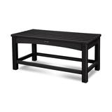 POLYWOOD® Club Outdoor Coffee Table Plastic in Black | 16 H x 17.75 W x 35.5 D in | Wayfair CLT1836BL