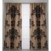 Couture Dreams Burlap Damask Semi-Sheer Rod Pocket Single Curtain Panel in Brown | 84 H in | Wayfair E-PJN-84