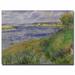 Trademark Fine Art "The Banks of the Seine Champrosay 1876" by Pierre-Auguste Renoir Painting Print on Wrapped Canvas in Blue/Green | Wayfair