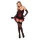 Leg Avenue Juliet Corset Model 86558 Schwarz/Rot M, 1er Pack (1 x 1 Stück)