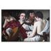 Buyenlarge 'The Musicians' Painting Print on Wrapped Canvas in Brown/Red | 16 H x 24 W x 1.5 D in | Wayfair 60810-LC1624