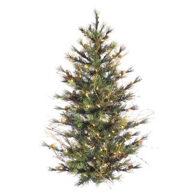 Vickerman 06353 - 2' x 24" Artificial Mixed Country Pine Wall with Pine Cones and Grapevines Christmas Tree (A801890)