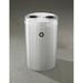 Glaro, Inc. RecyclePro Dual Stream 33 Gallon Recycling Bin Stainless Steel in White | 31 H x 20 W x 20 D in | Wayfair BC-2032-SA-SA-BOTTLES+CANS