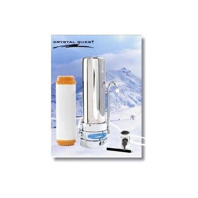 Crystal Quest Single Stainless Steel 7 Stage Fluoride Countertop Water Filter
