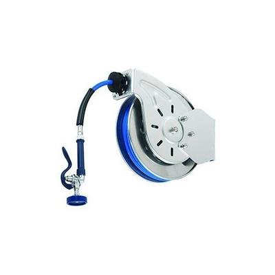 T&S Brass B-7232-05 Open Epoxy Coated Steel Hose Reel with Front Trigger Water Gun 3/8 ID x 35ft HD
