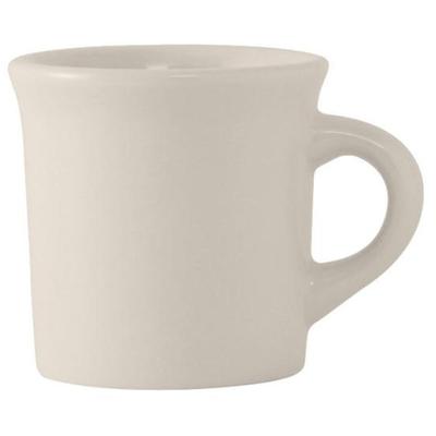 Tuxton TRE-038 Reno / Nevada Rolled Edge China Coffee Cup / Mug 9 oz. Wide Rim, Ivory 36/Case