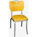 Richardson Seating Retro Home Side Chair in Chrome Faux Leather/Upholstered in Yellow | 33 H x 16 W x 19.5 D in | Wayfair 4161CIY