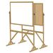Ghent Free-Standing Combination Bulletin Board/board, 72" x 96" Wood/Cork in White | 36 H x 48 W x 0.75 D in | Wayfair RMK34