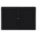 Ghent Ovation 2 Door Enclosed Bulletin Board Metal/Fabric in White/Black | 36.125 H x 60.125 W x 2.125 D in | Wayfair OVK4-F95