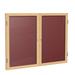 Ghent Enclosed Cabinet Letter Board 24" x 36" Felt/Metal in Brown | 48 H x 60 W x 2.25 D in | Wayfair PW24860B-BG