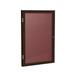 Ghent 1 Door Enclosed Letter Board Felt/Metal in Brown | 24 H x 18 W x 2.25 D in | Wayfair PN12418B-BG