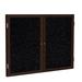 Ghent Enclosed Cabinet Bulletin Board Wood in Brown | 48 H x 60 W x 2.25 D in | Wayfair PN24860TR-TN