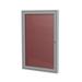 Ghent 1 Door Enclosed Letter Board w/ Satin Aluminum Frame Felt/Metal in Gray | 24 H x 2.25 D in | Wayfair PA12418B-BG