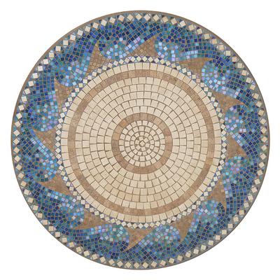 KNF Caribbean Sea Mosaic Table Collection - Oval Bistro Table, Espresso, 72" x 42" - Frontgate