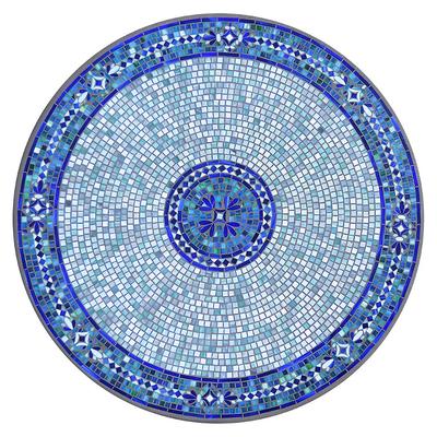 KNF Seafoam Atlas Mosaic Table Collection - Oval Bistro Table, Espresso, 72" x 42" - Frontgate