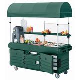 Cambro CamKiosk Vending Cart With Canopy And 4 Pan Well (KVC854C519) - Green screenshot. Refrigerators directory of Appliances.