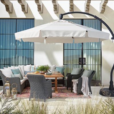 11' Cantilever Round Side Mount Umbrella with Base - Bronze/Kiwi - Frontgate