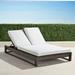 Palermo Double Chaise Lounge with Cushions in Bronze Finish - Rain Sand, Standard - Frontgate