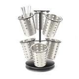 Cal-Mil 6-Ring Cutlery Holder w/ Revolving Black Base, 12 x 15.25-in High screenshot. Kitchen Tools directory of Home & Garden.