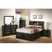 Latitude Run® Berkshire Storage Platform Bed Wood in Black/Brown | 56 H x 62.75 W x 90.75 D in | Wayfair CST12295 16040310