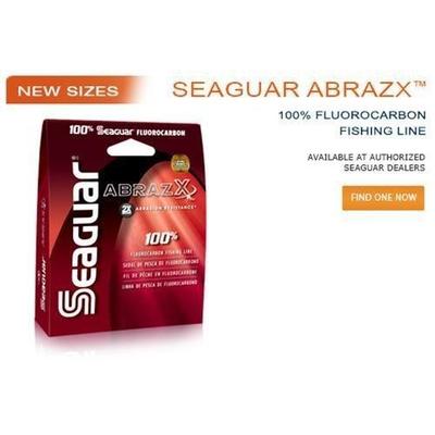 Seaguar AbrazX 100 Percent Fluorocarbon Line, 1000 yd