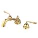 Kingston Brass Silver Sage Double Handle Deck Mounted Roman Tub Faucet Trim, Ceramic in Yellow | Wayfair KS3352ZL