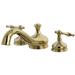 Kingston Brass Heritage Double Handle Deck Mounted Roman Tub Faucet, Ceramic in Yellow | Wayfair KS3332NL