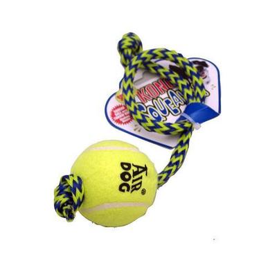 Kong Medium Squeaker Ball W/Rope Dog Toy