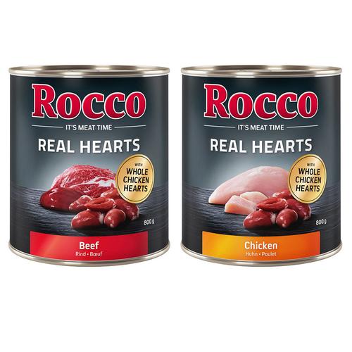 24 x 800g Real Hearts - 2 Sorten Rocco Hundefutter nass