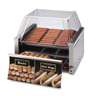 Star Grill-Max 24" W Hot Dog Roller Grill With Bun Drawer (30CBD) - Stainless Steel